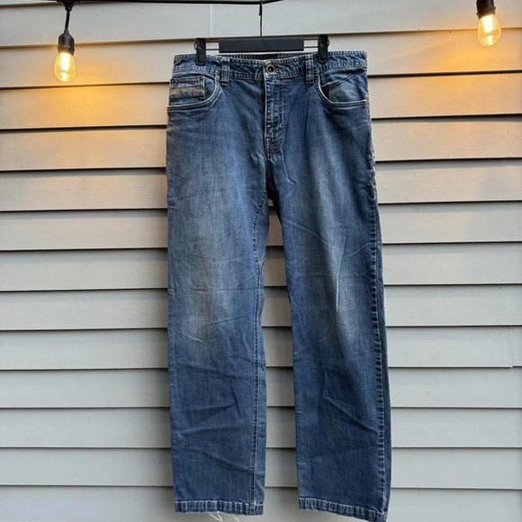 Prana Men's Straight-Leg Blue Jeans - Picture 1 of 3